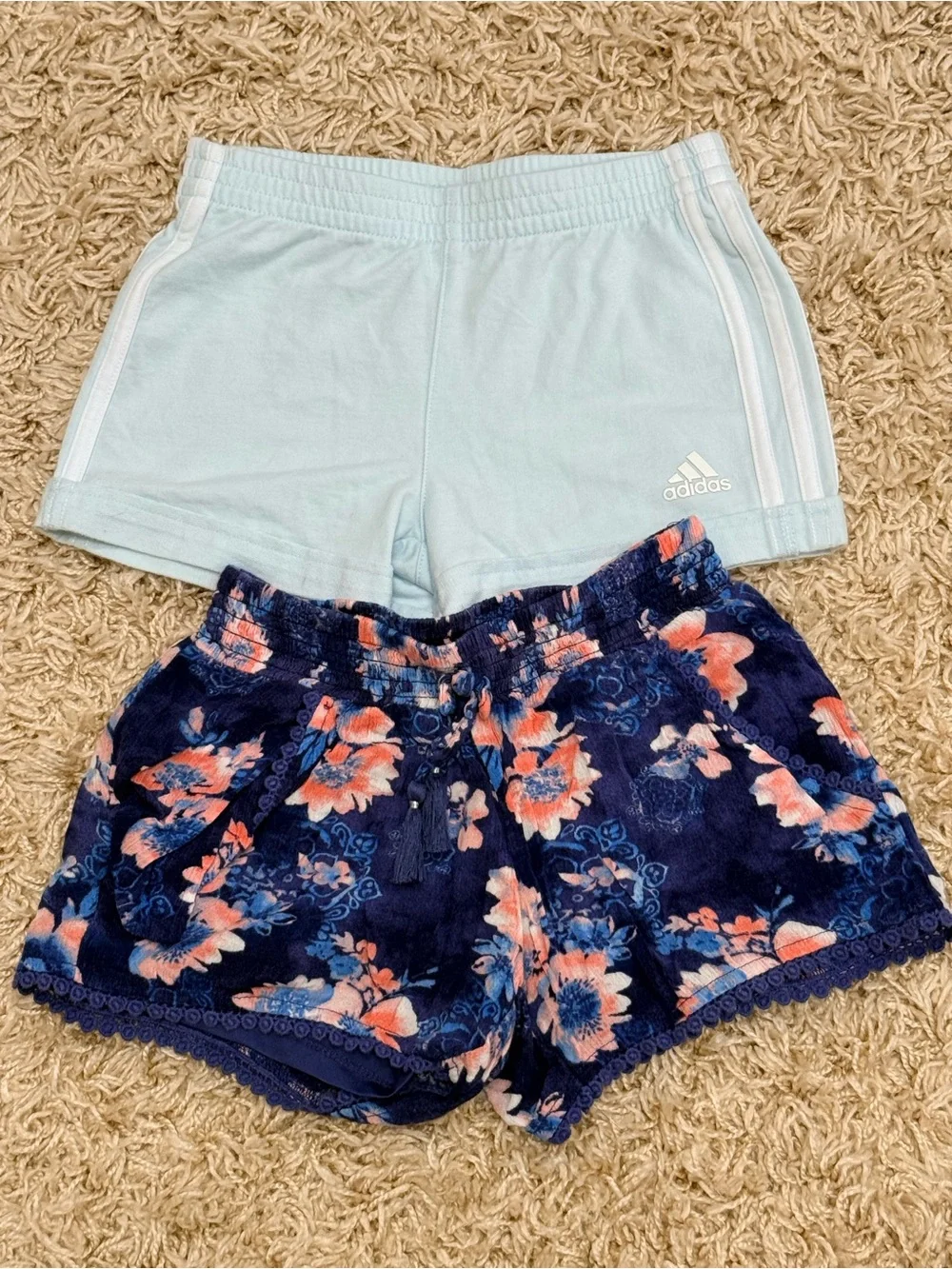 Justice & Adidas Shorts Bundle – Size 6/7 & 6X